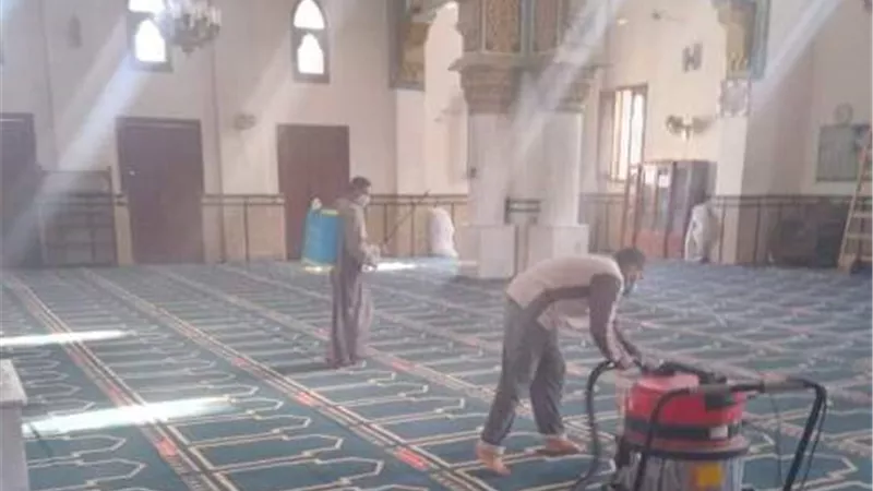 إستمرار حملة التطهير والتعقيم لجميع مساجد جنوب سيناء