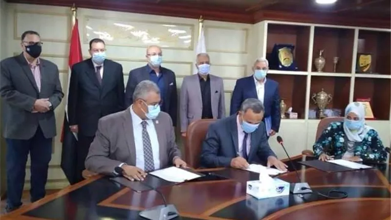 تعاون بين نهضة بنى سويف وشركة الصرف الصحى
