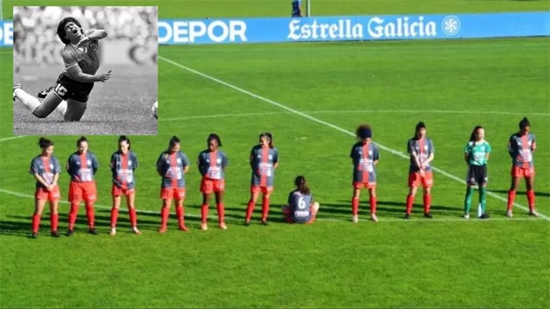 مفاجأة..لاعبة ترفض الوقوف دقيقة حداد على وفاة مارادونا
