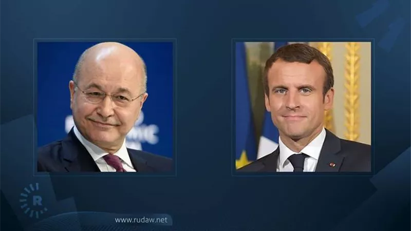 صالح وماكرون يؤكدان على اهمية الدعم الأممي لمراقبة الانتخابات العراقية