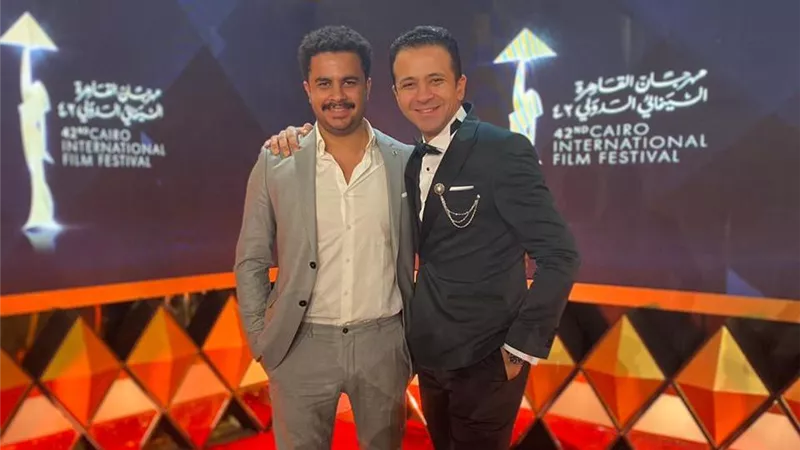 مصطفي فكري و محمد الخبيري في افتتاح مهرجان القاهرة السينمائي