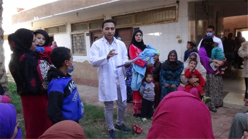انطلاق قوافل جامعة المنيا بقرى المحافظة لعلاج الرمد.صور