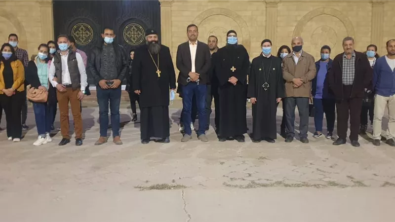 امين مستقبل وطن العاشر والانبا جرجريوس يدليان باصواتهما