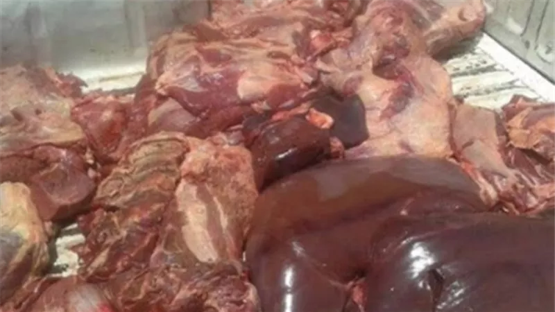 ضبط ثلاجه لحوم بها 6 طن كبده ولحوم مجمده فاسده قبل ترويجها فى الاسواق بالقليوببة