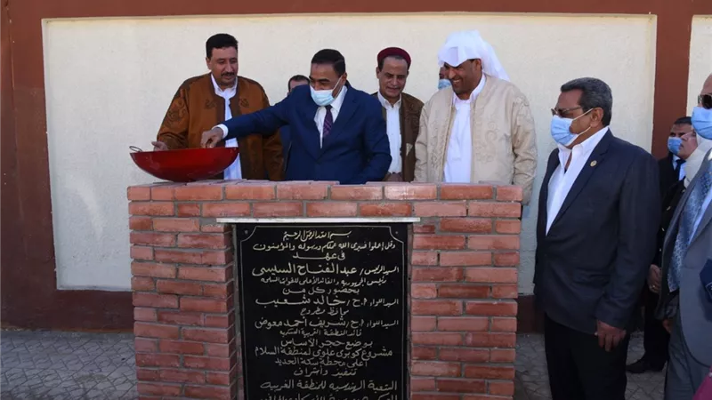 وضع حجر الاساس لمشروعات خدمية بمطروح ووكيل وزارة الاسكان يؤكد كوبري السلام العلوي يتكلف ١٣ مليون جنيها