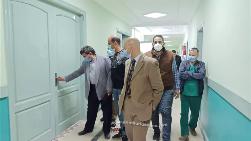وكيل وزارة الصحة يتفقد سير العمل وأعمال التطوير والتجهيز بمستشفي أبوحماد