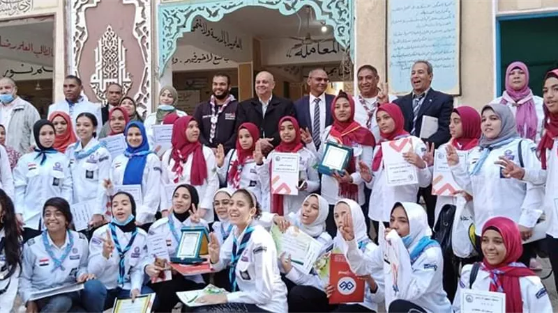 ادارة تعليم قوص تفوز بالمركز الأول والثاني علي مستوى الجمهورية بمسابقة مرشدات الكشافة وترشيد المياة