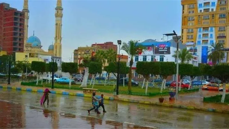 أمطار غزيرة وبرق ورعد في الإسماعيلية .صور