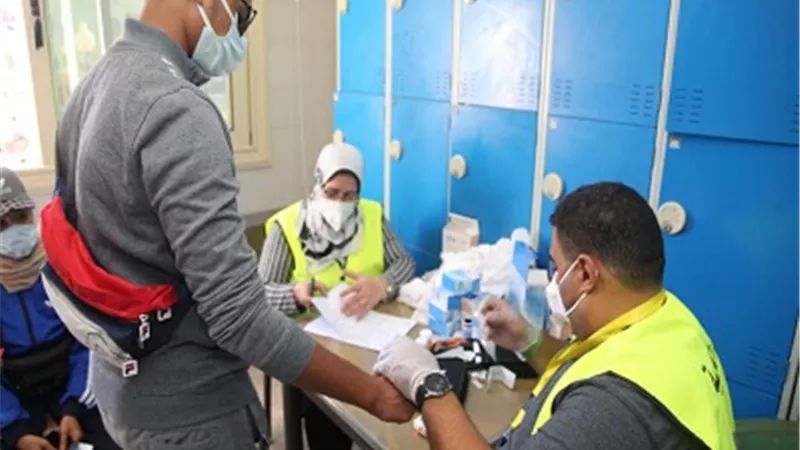 إجراء الكشف الطبي على المشاركين في نهائيات الأولمبياد الرياضي للمحافظات الحدودية