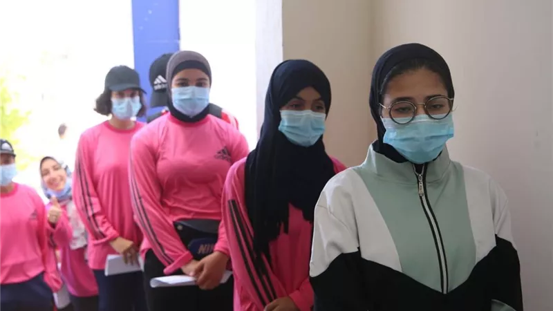 الكشف الطبي على المشاركين في نهائيات الاولمبياد الرياضي الثاني بشرم الشيخ