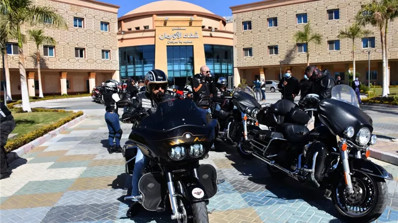 مسيرة بالدراجات النارية بالأقصر لدعم مرضى الأورام