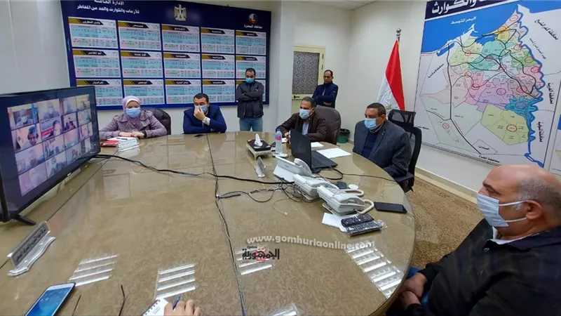 محافظ البحيرة: خفض أعداد العاملين المتواجدين بنسبة 50٪ لتقليل الكثافات لمواجهة كورونا