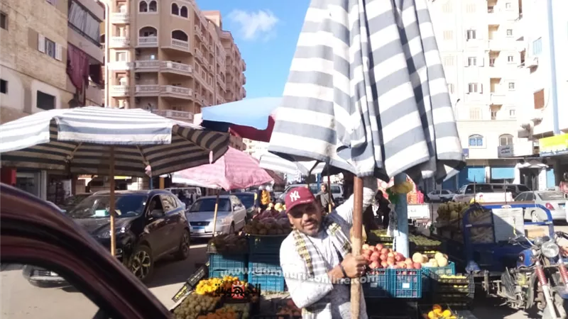 ازالة اشغالات الطريق المخالفة للمقاهي الواقعة امام المدارس بمرسي مطروح