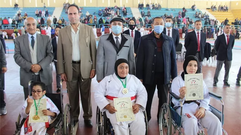 منافسات ساخنة لذوي الهمم ببطولة الجمهورية للكاراتية.. شاهد