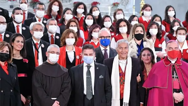 بالصور .. نجوم الفن يشاركون في احتفالية الكريسماس وترانيم الميلاد 2021