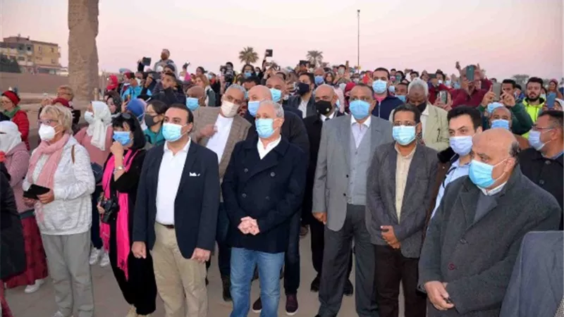 الشمس تتعامد على قدس الأقداس بمعبد الكرنك بالأقصر