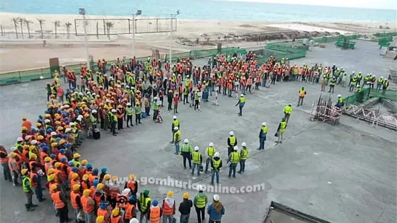 حمله توعية عن خطورة كورونا للعاملين بالعلمين الجديدة