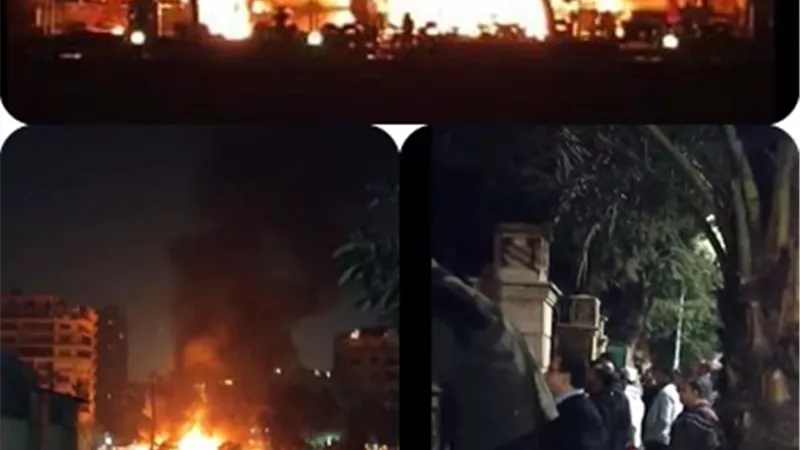 إصابة 5 أشخاص فى حريق النادى النهرى بنقابة المهندسين .. والخسائر المبدئية مليون جنيه