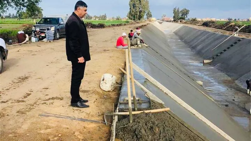 ترشيد في مياه الرى بكفرالشيخ من خلال مشروع تبطين الترع