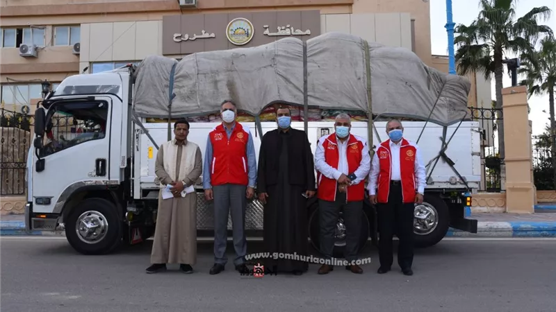 500 بطانية و3 طن مواد غذائية من روتاري مصر لفقراء مطروح