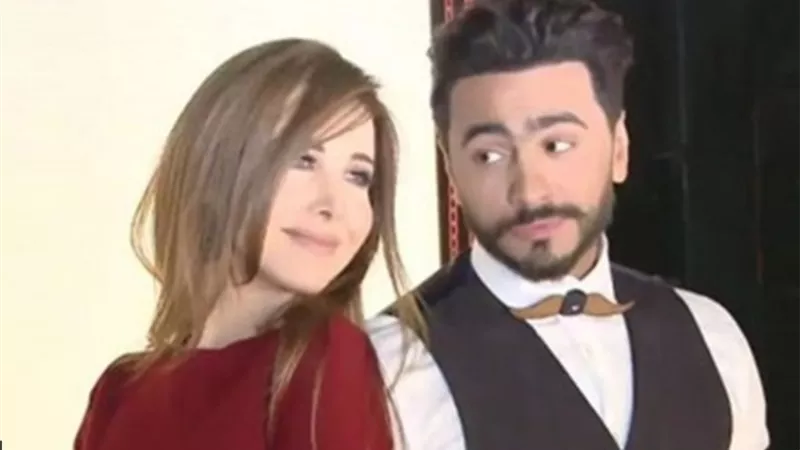 تامر حسني ونانسي عجرم في حفل قناتي الحياة وأون بدون جمهور احتفالا برأس السنة