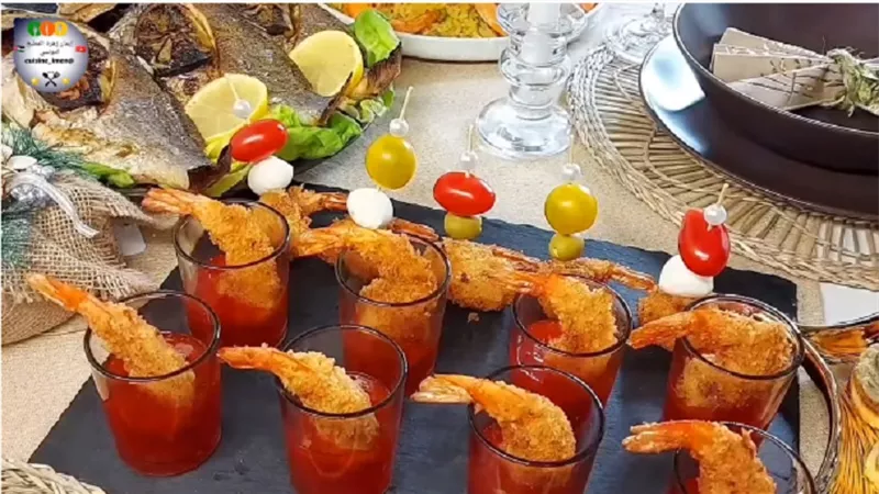 لعشاق المأكولات البحريه مائده فاخرة لرأس السنه بالفيديو