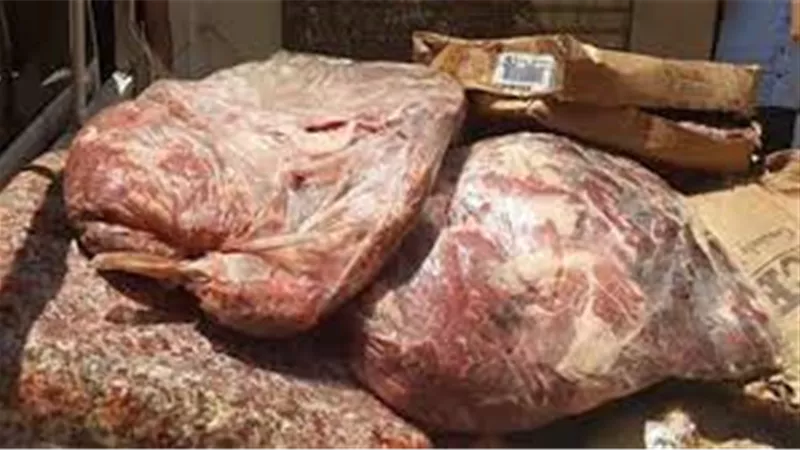 ضبط 3 طن لحوم مجمدة غير صالحة للإستهلاك الآدمى بالشرقية