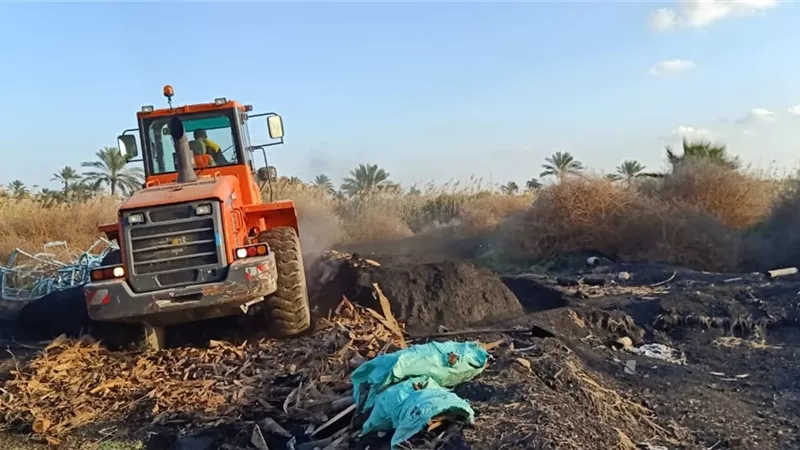 في حملة مكبرةبدمياط مصادرة ٣٥طن اخشاب من ١٨مكمورة بقريتى الرياض والبساتين