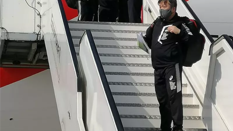 وصول منتخب اليابان للمشاركة في المونديال