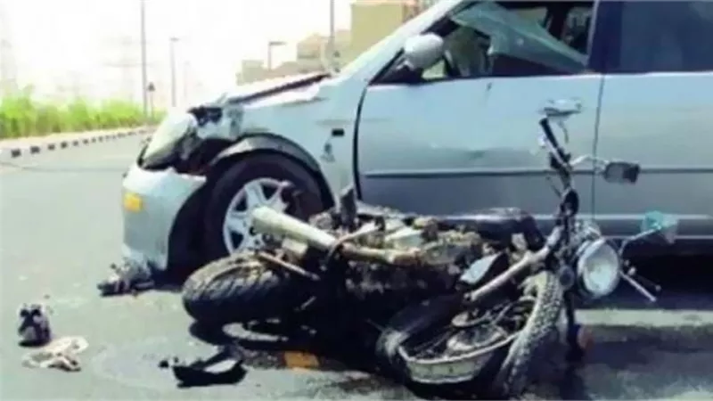 اصابة شخصين وتلف 4 سيارات في حادث بشارع الجمهورية بالمنصورة