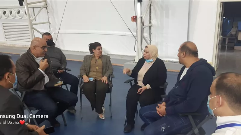 لجنة المتطوعين لبطولة العالم لكرة اليد تتابع تدريبات المتطوعين بصالة برج العرب