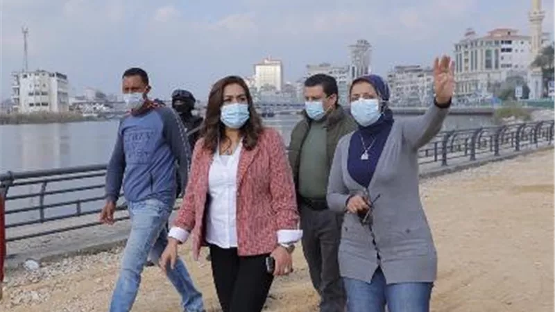 محافظ دمياط تتفقد مشروع تطوير حديقة بنت الشاطئ.صور