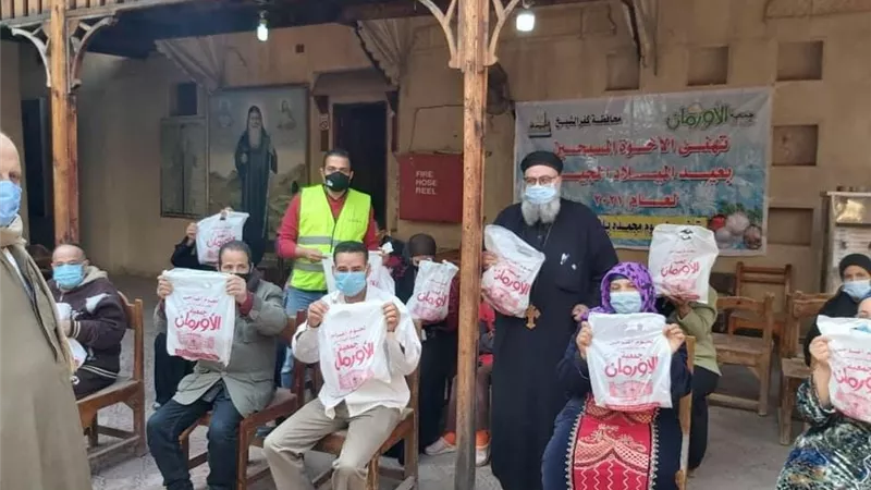 طن لحوم من الاورمان لأقباط كفر الشيخ احتفالا بعيد الميلاد