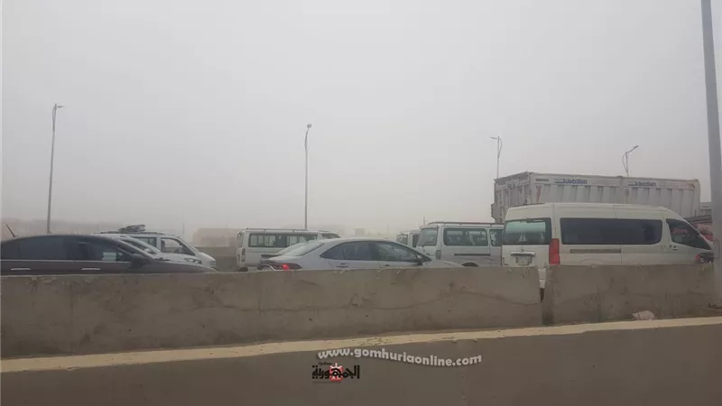 بسبب الشبورة غلق الطريق الدولي اسكندرية مطروح