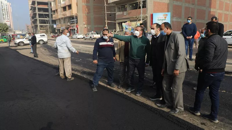 محافـظ المنوفية : رصف شارع مصطفى كامل القبلى والمنطقة المحيطة بالمستشفى التعليمي بتكلفة 4 ملايين و200 ألف جنيه