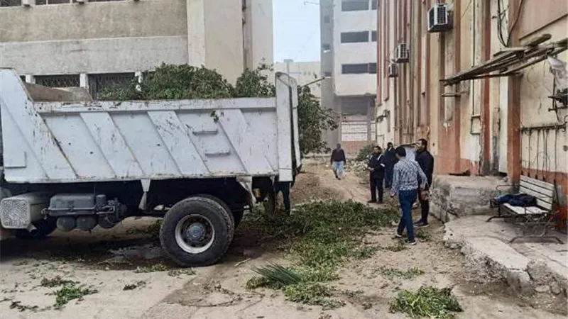 حملة تجميل لمنطقة مستشفى تخصصي بنى سويف