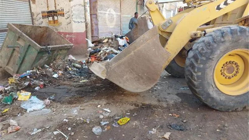 حملة نظافة موسعة بإسنا جنوب الأقصر .صور