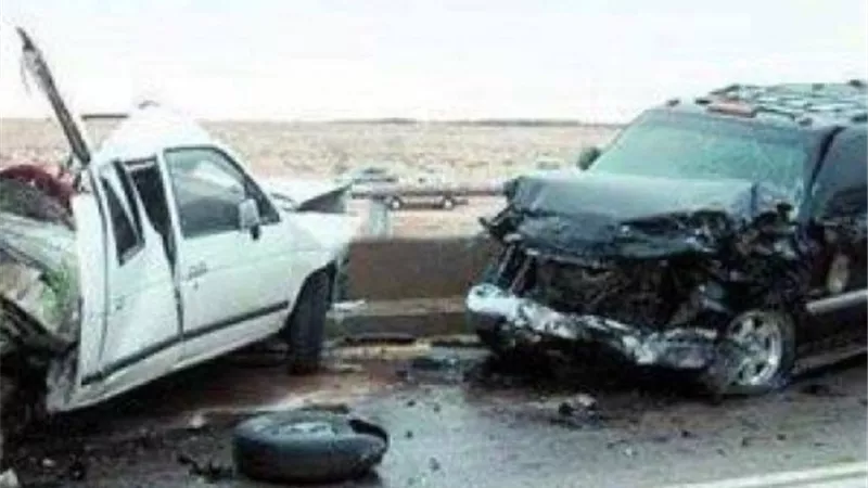 اصابة شخص في تصادم ٥ سيارات علي طريق المنصورة جمصه