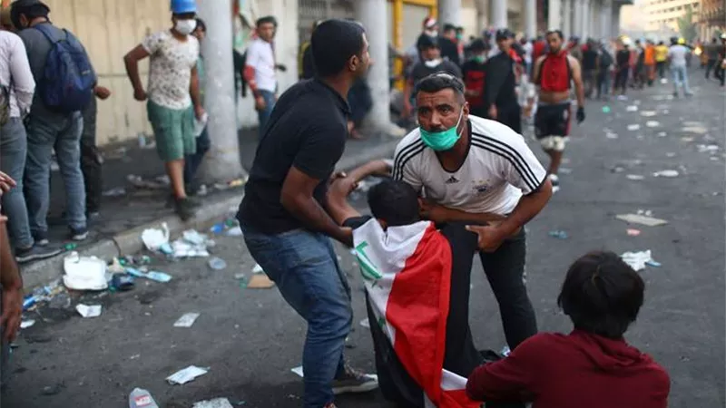 الحكومة العراقية ترسل جرحى التظاهرات للعلاج في الهند