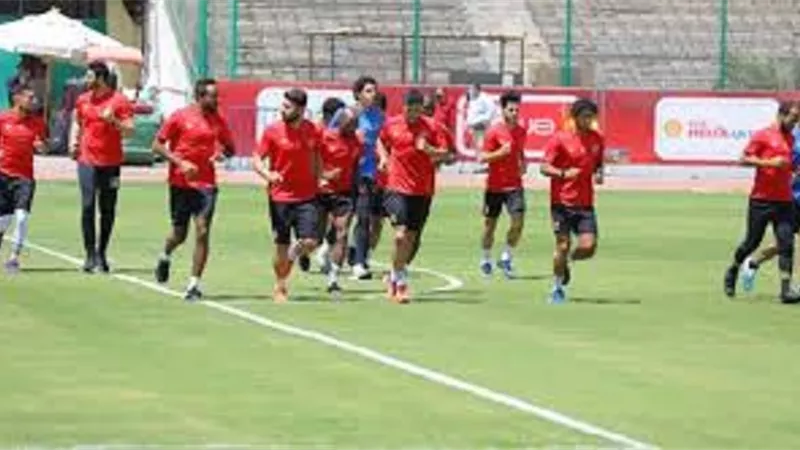 الاهلى يخوض مرانا قويا استعدادًا للإنتاج الحربى