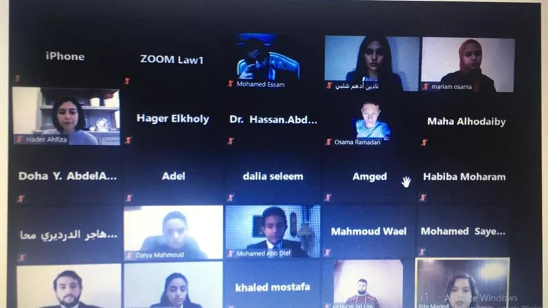 نادي القضاة يشارك طلاب الجامعة البريطانية حلقة نقاشية حول التقاضي عن بعد