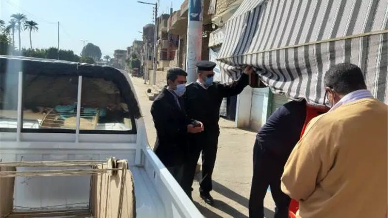 تحرير 91 محضرا ومخالفة فى حملة مرافق بالبياضية جنوب الأقصر