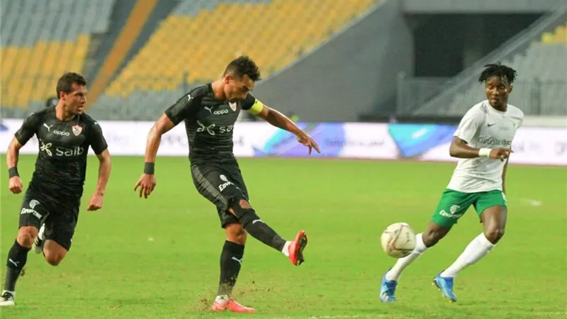 الزمالك يتقدم على المصرى بصاروخ عاشور.. شاهد