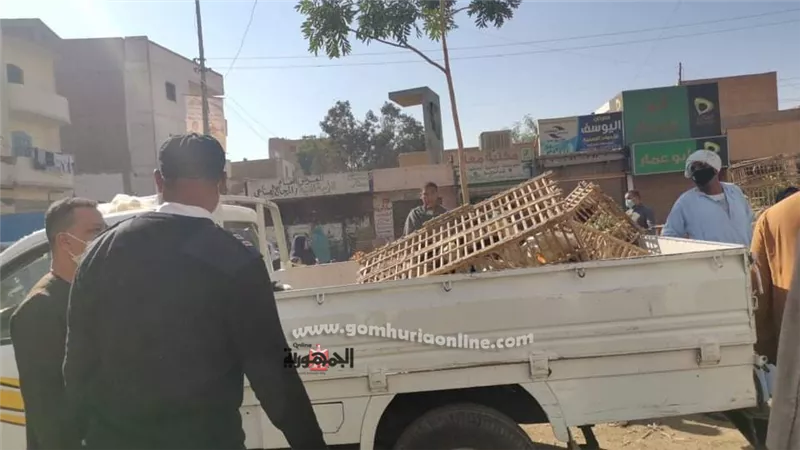 بعد قرار حظر بيع الطيور الحية ضبط عشرات الطيور بسوق الاربعاء بإدفو