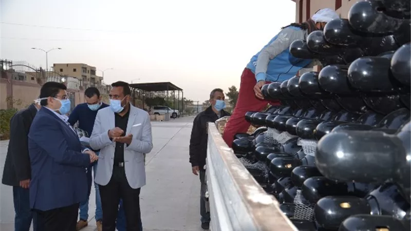 مصنع خاص يوفر 60 اسطوانة غاز أكسجين احتياطى لبنى سويف