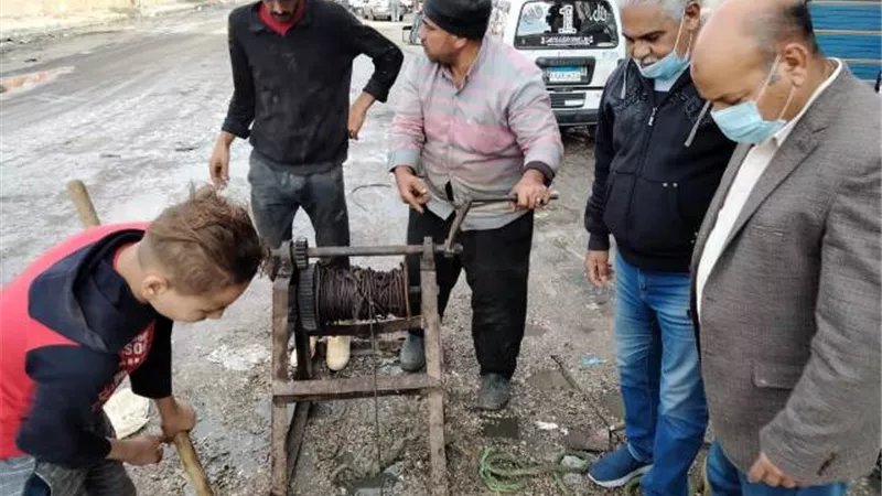 مياه القناة تطلق أكبر حملة تطهير لشبكات الصرف الصحي..صور