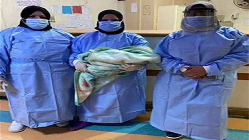 اجراء ولادة طبيعية لمريضة كورونا بمستشفى الاحرار بالزقازيق