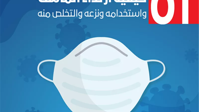 بالانفوجراف .. خطوات ارتداء الكمامة واستخدامها والتخلص منها