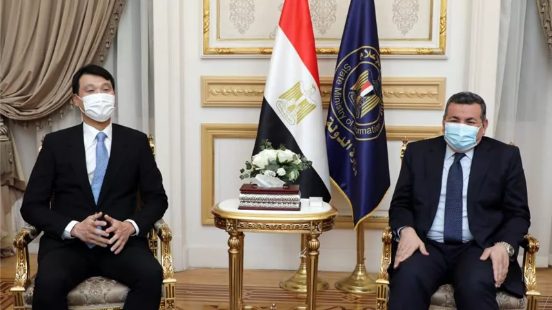 هيكل يستقبل سفير كوريا الجنوبية
