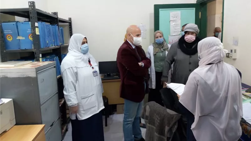 وكيل وزارة الصحة يوجه بعمل دراسة لنقل مقر ادارة ههيا الصحية لمكان اخر